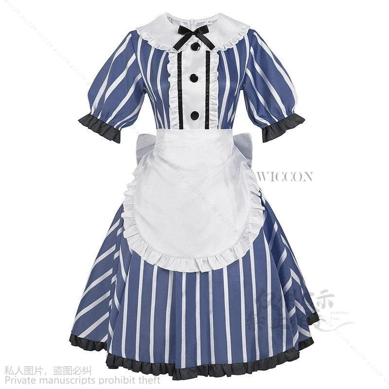 2024 New Anime The Cafe Terrace And Its Goddesses Cosplay Megami No Kafeterasu Cosplay Maid Uniform Sexy Kawaii Lolita Pink Wigs