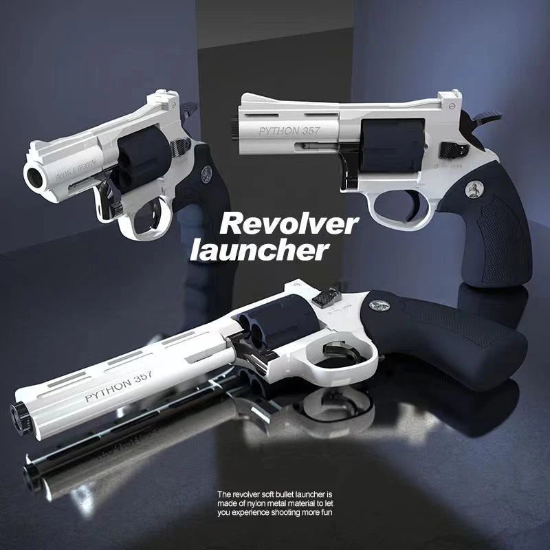ZP5 357 Pistol Airsoft Revolver Launcher Soft Foam Bullet Toy Gun Outddor Game Weapon Shotgun Pistola for Kids Gift