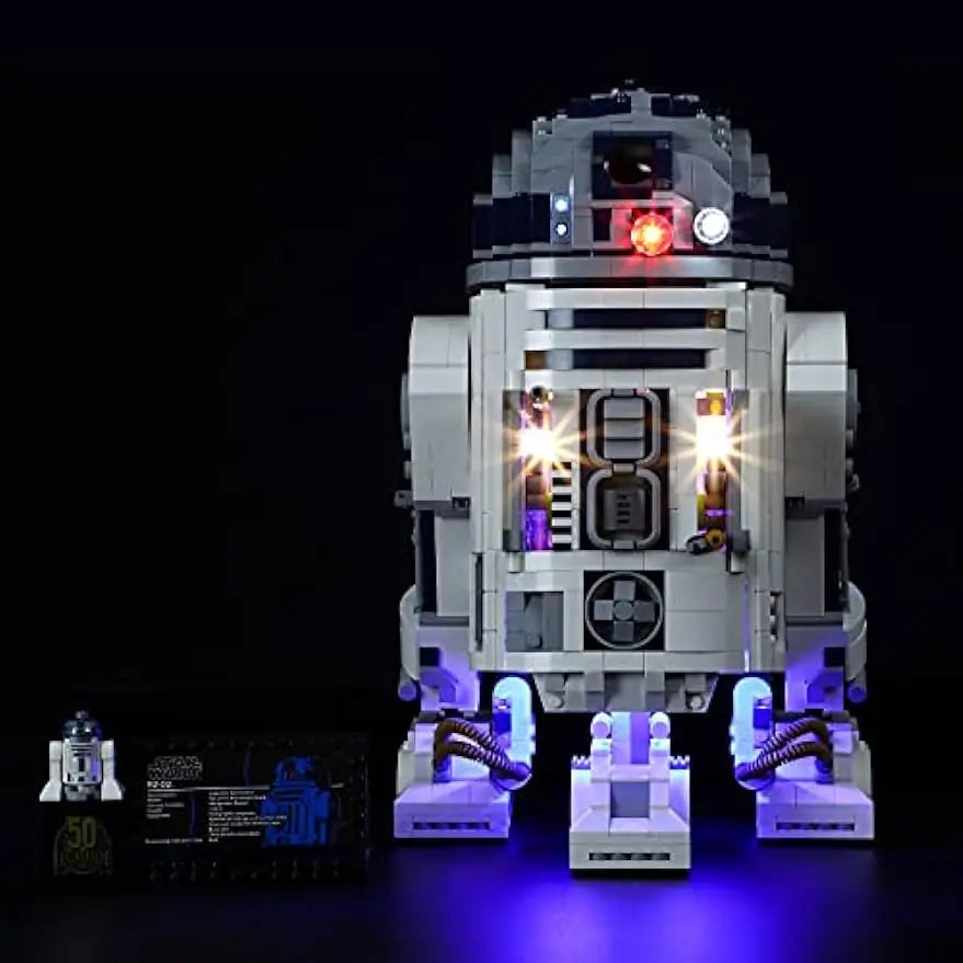 Hprosper 5V LED Light For Star Wars: R2-D2 75308 Decorative Lamp With Battery Box (Not Include Lego Building Blocks)