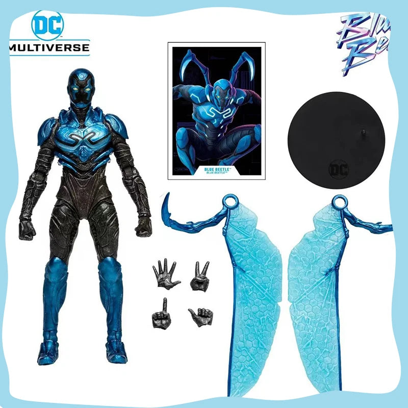 In Stock 17cm Mcfarlane Blue Beetle Battle Mode Articulated Action Figures Anime Figurines Toys  Gifts