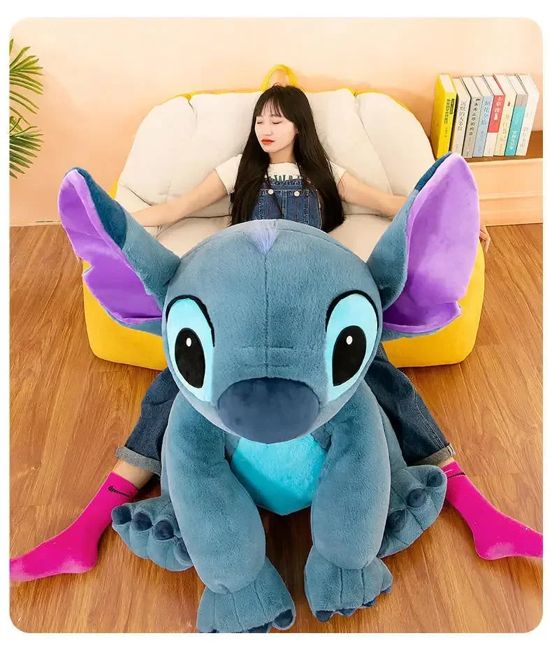 Disney Lilo&stitch Plush Doll Giant Size Soft Stuffed Animal Plushie Toy Kawaii Couple Sleeping Pillow Decor Softmaterial Gift