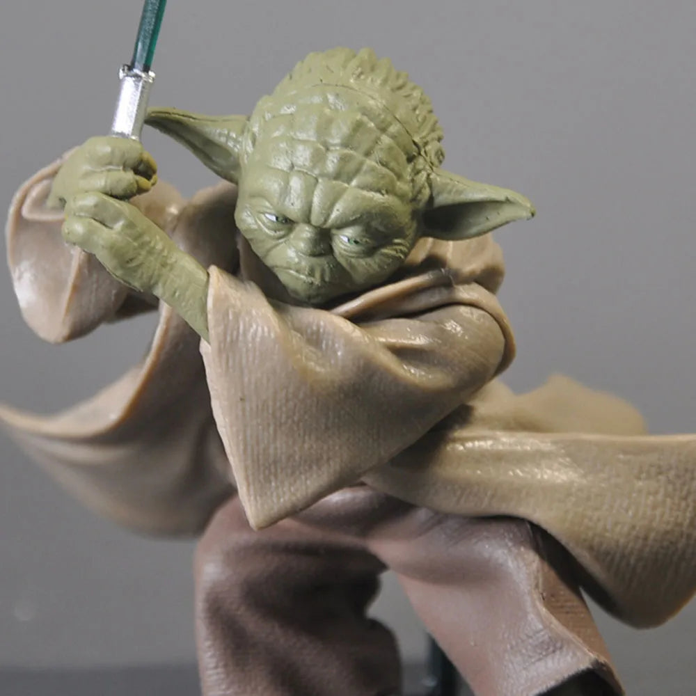 Anime Star War Characters 7cm Master Yoda with Sword Action Figure PVC Cartoon GK Model Fashion Decoration Toys Hobby Kids Gifts
