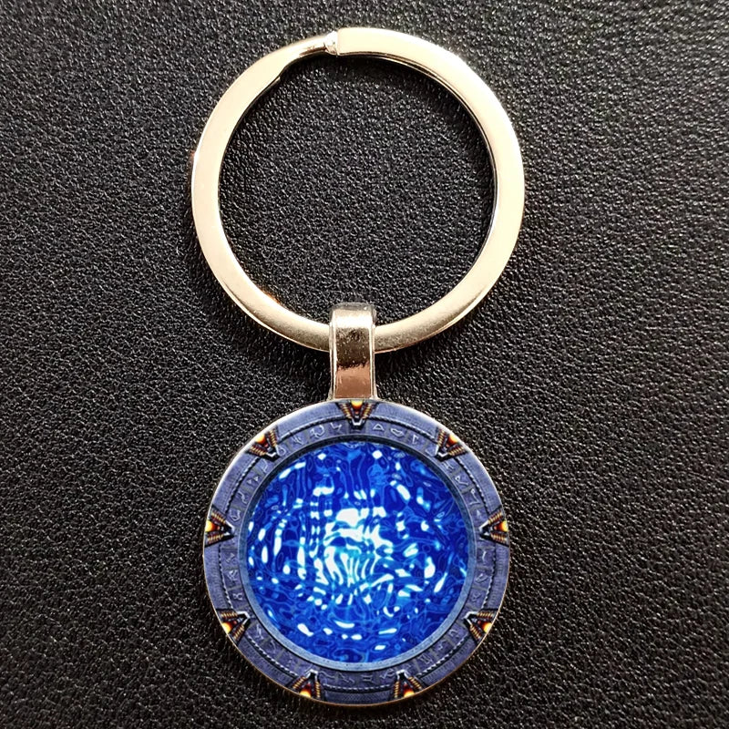 TV Drama Stargate Portal Atlantis Key Chain Art Photo Glass Dome Keychain Bags Hot Key Ring For Friend Jewelry Gifts