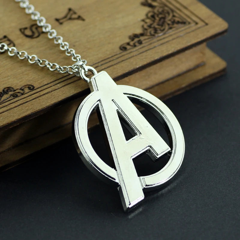 Marvel Superhero Organization Avengers Logo Letter A Pendant Necklace for Women Men Jewelry Fans Gifts Accessories
