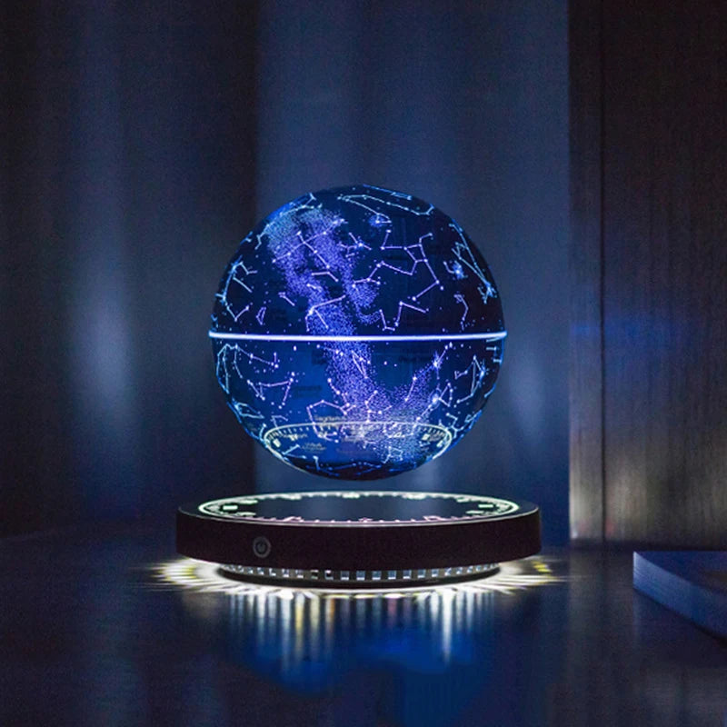 Creative Magnetic Levitating Clock base Constellation Lamp Floating Starry Light Ball RGB Multiple Color Light