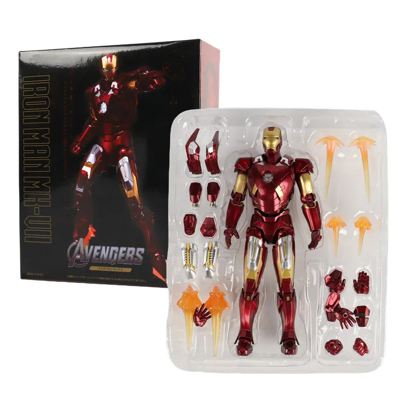 In Stock Iron Man MK7 Action Figure Model Collectible Toys Gift for Children