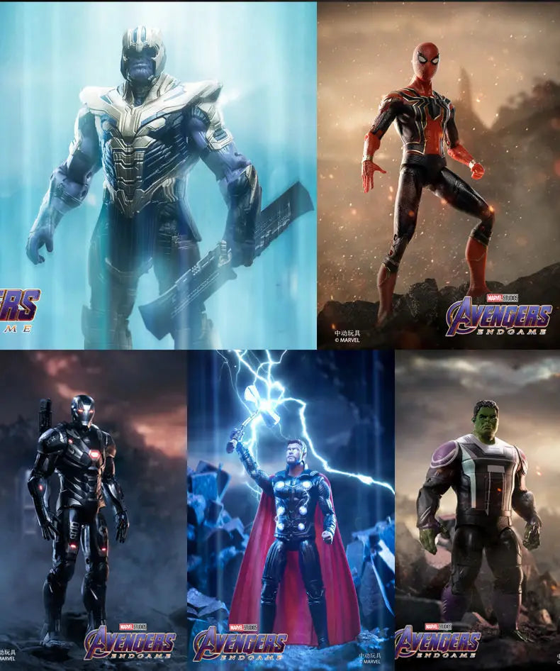 Hot Toys Avengers Movie Character: Iron Man, Captain America, Spider Man, Thor, Hulk, 7-inch Movable Character Model