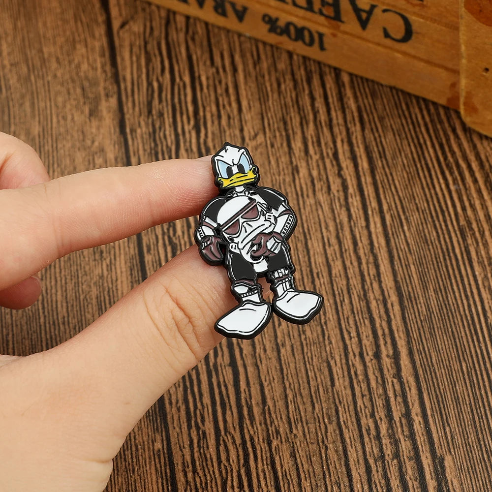 Disney Star Wars Jewelry Donald Duck Darth Vader Personalized Brooch Fashion Enamel Pin Creative Clothing Backpack Accessories