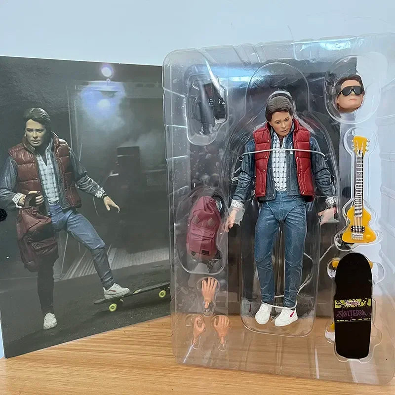 New Back To The Future Part Ii Neca 1985 Guitar Marty Mcfly Audition Action Figures Decoration Model Toy For Kids Gifts