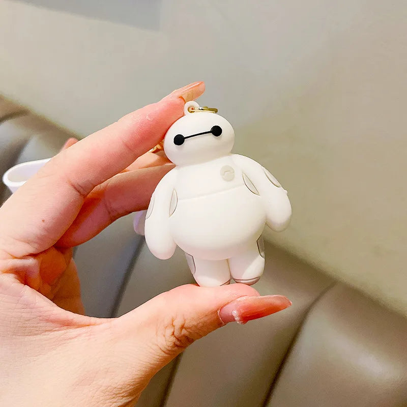 Disney Big Hero 6 Keychains Cartoon Baymax Doll Pendant Keyring for Boys Girls Figure Accessories Gifts