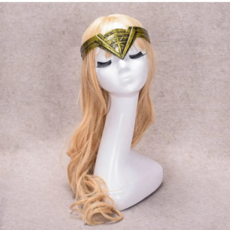 Funny Superhero Crown Plastics Headwear Cosplay Diana Prince Princess Costume Halloween Accessory Prop Festival Decoration Gift