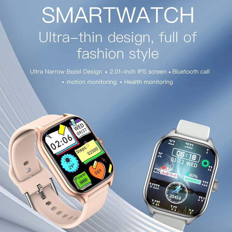 2024 Bluetooth Call Fitness Bracelet Smart Waterproof Watch 1.83 Inch Color Screen Full Touch Customized Dial Women Smart Watch