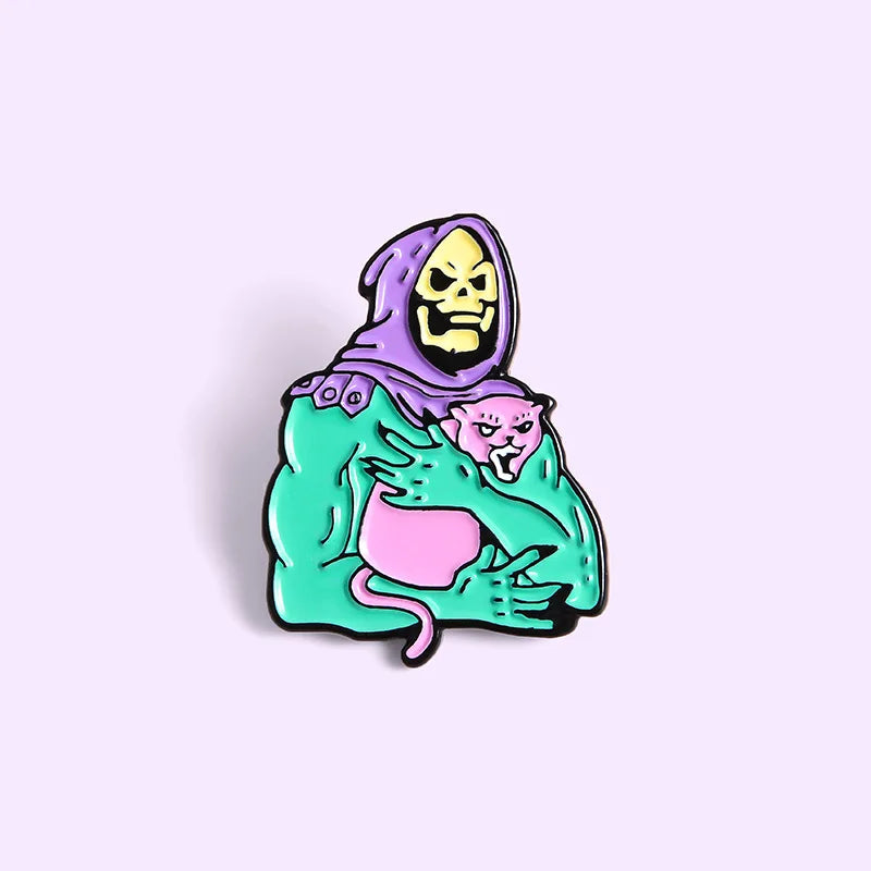 Skull Brooch Cartoon Horror Jewelry Enamel Metal Badge Accessories Wholesale Badges on Backpack Pins for Caps Anime Pin Lapel
