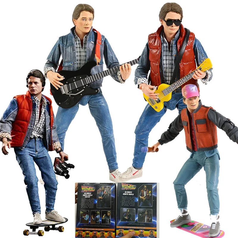 NECA Guitar Marty Figure Back To The Future Part II 1985 Guitar Marty McFly Audition Action Figure Model Toy For Birthday Gifts