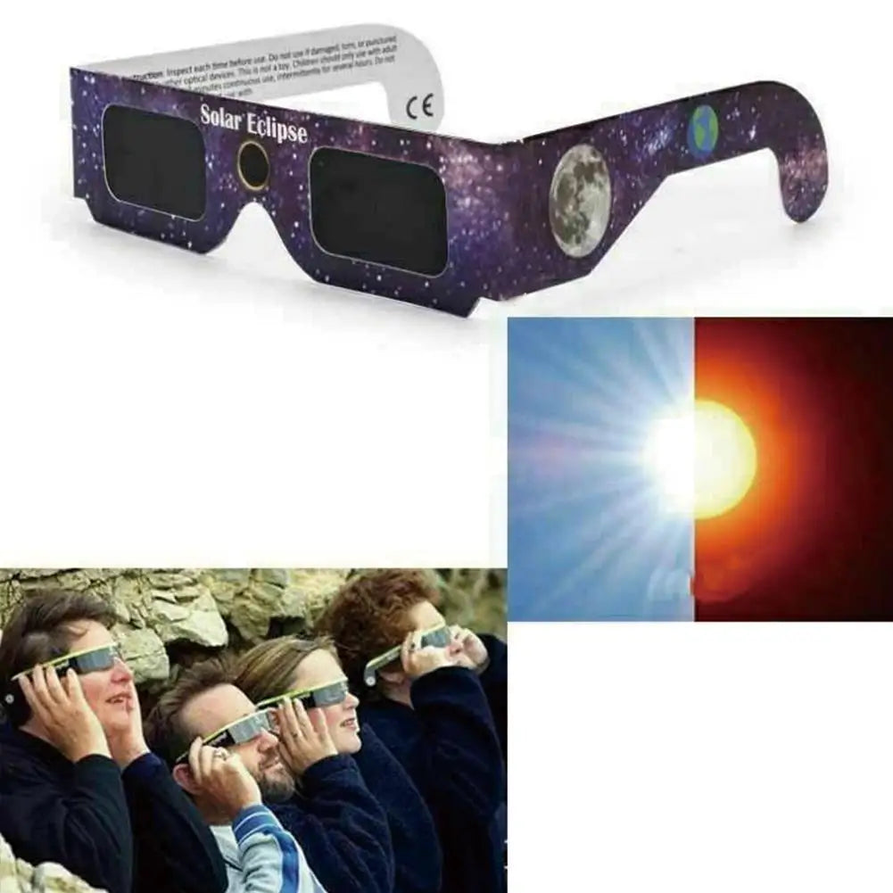 10PCS Annular Solar Eclips Paper Solar Eclipse Glasses Random Color Total Solar Eclipse Outdoor Glasses Eclipse Glasses