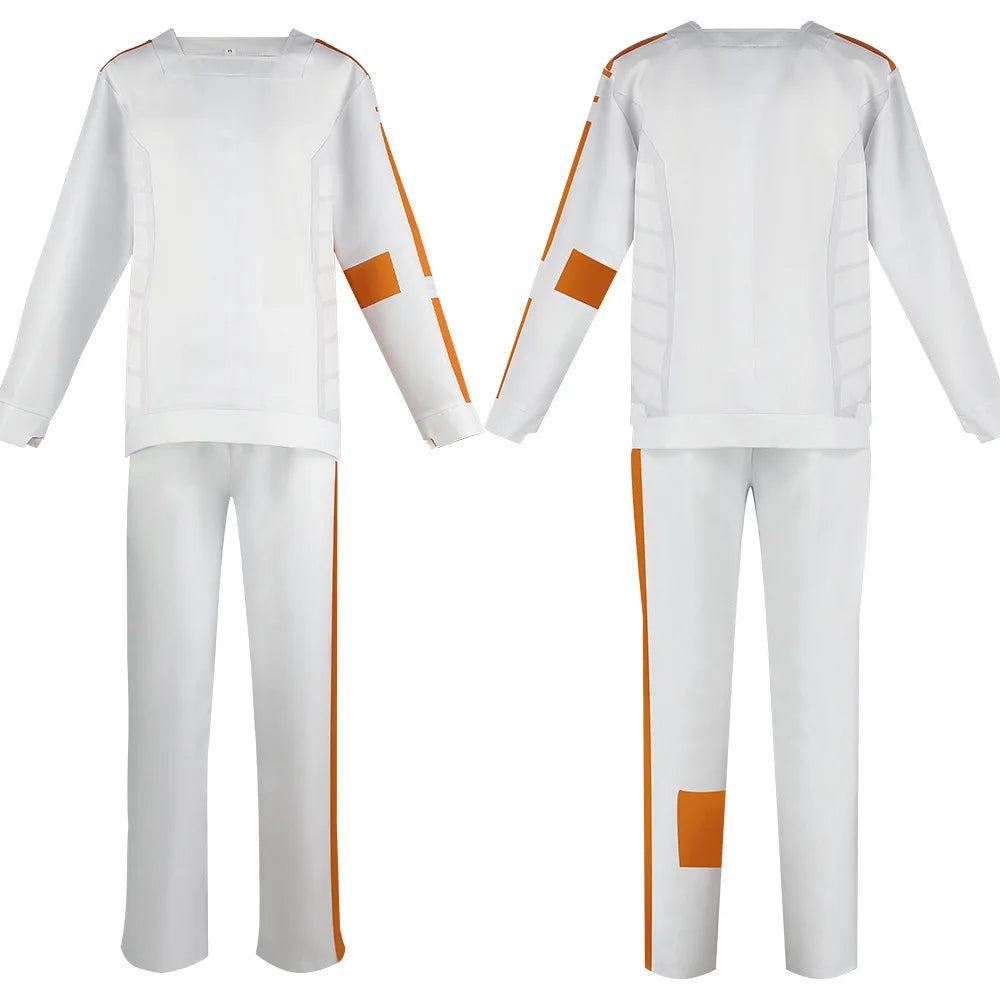 Hot Movie Star TV Wars Andor Prison Sports Wear for Unisex Adult Kids Halloween Party Cosplay Costume White Daily Wear Uniform