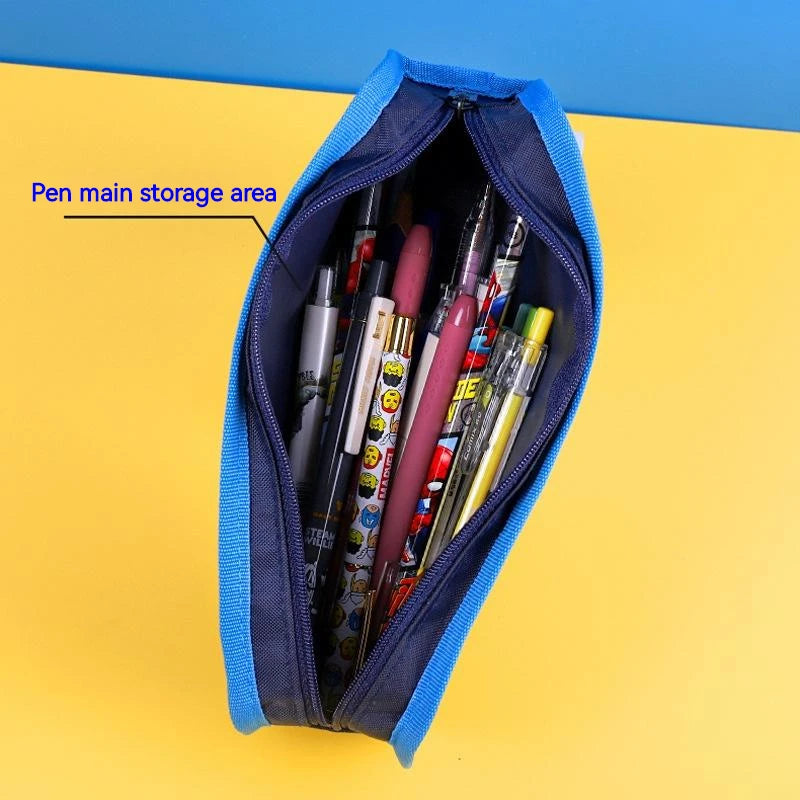 Disney Pencil Case Cartoon Lotso Frozen Spiderman Pen Bag Zipper Large Capacity Stationery Bag Student School Office Supplies