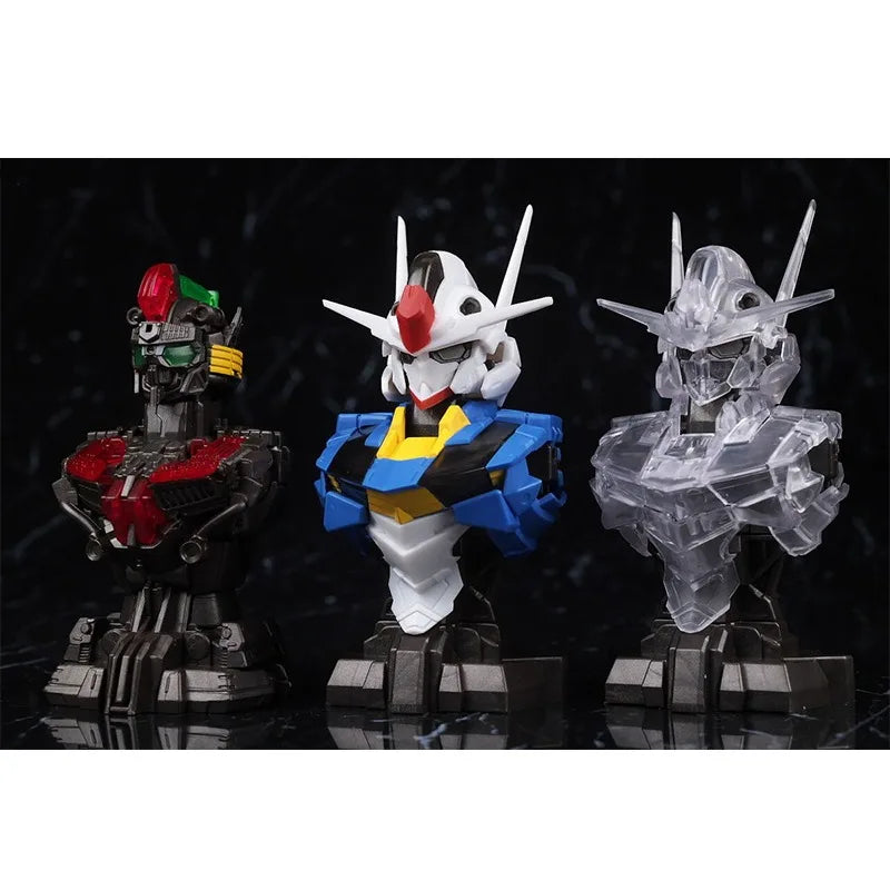 Original Genuine Bandai Anime GUNDAM AERIAL Gashapon Mechanical Bust Model Toys Action Figure Gifts Collectible Ornaments Boys