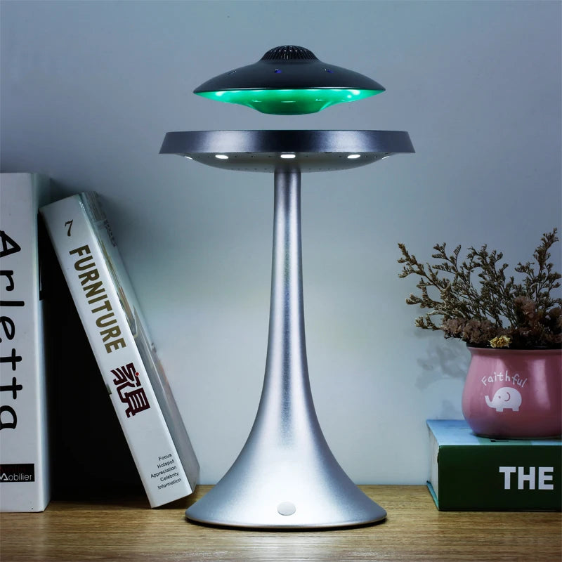 Levitating Lamp UFO Magnetic levitation bluetooth stereo Wireless charging ufo life Wireless bluetooth speakers Fashion lamp