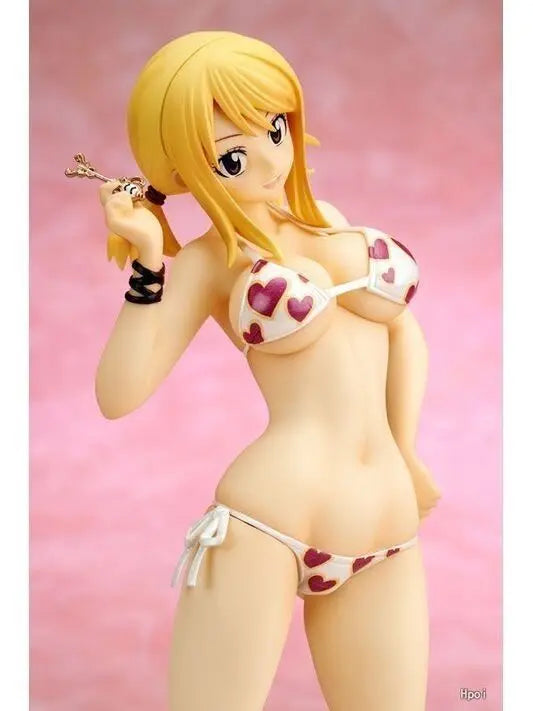 Fairy Tail beautiful girl Lucy swimsuit water boxed anime figure