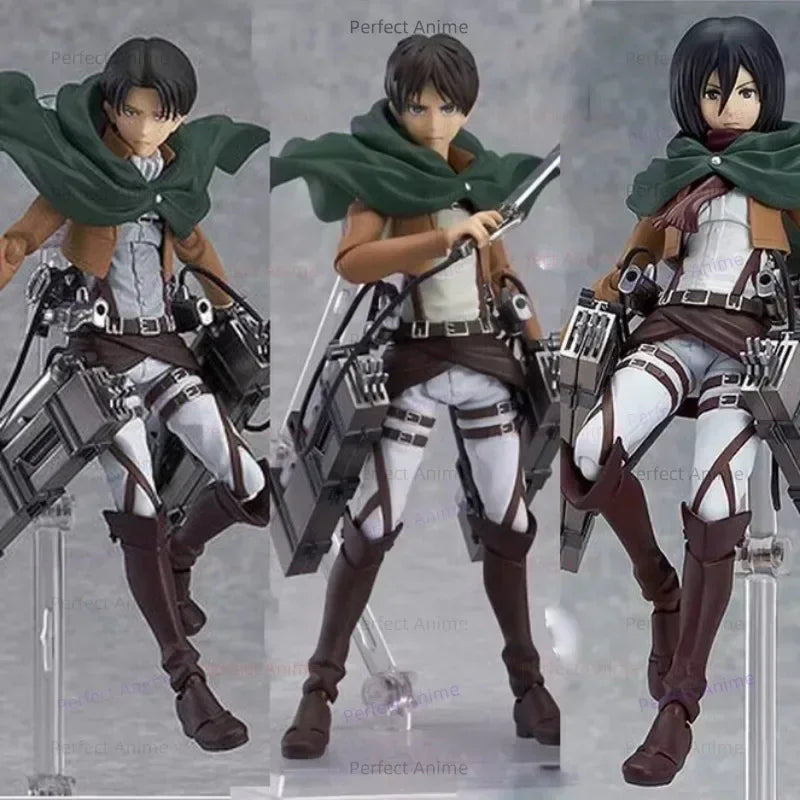 Attack on Titan Anime Kotobukiya Levi Ackerman Mikasa Ackerman PVC Action Figure Brave-Act Model Toy Gift