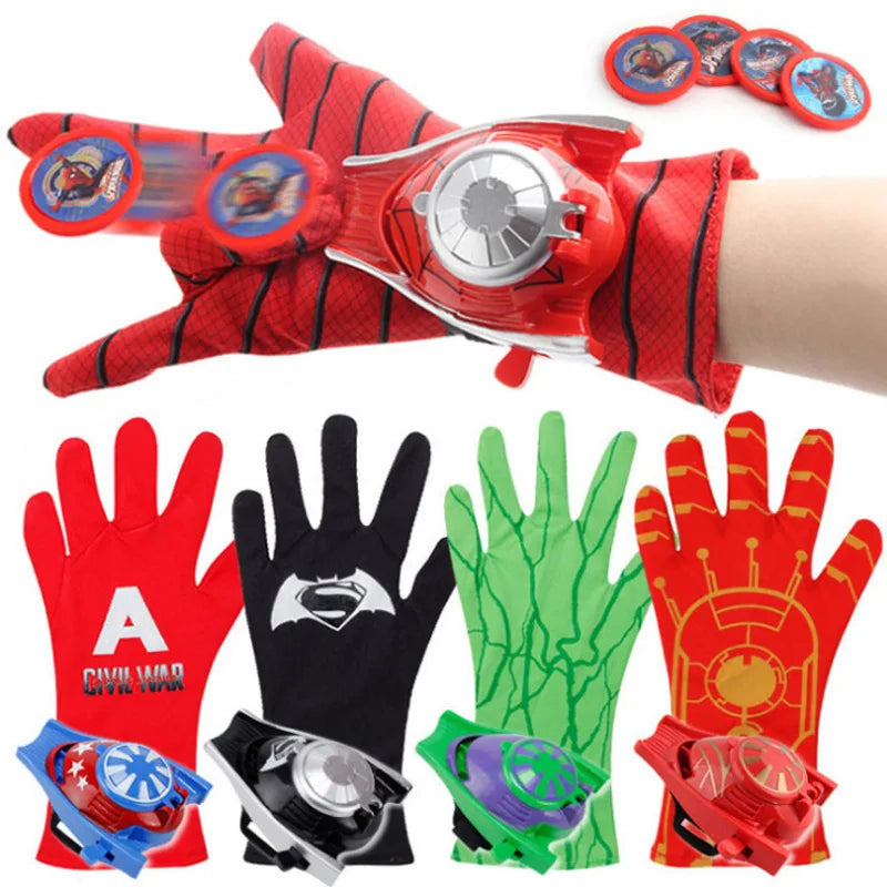 Original Box Avengers Cosplay Toys Wrist Launcher Captain America Hulk Iron Glove Web Shooter Model Toy for Boy Kids Gift