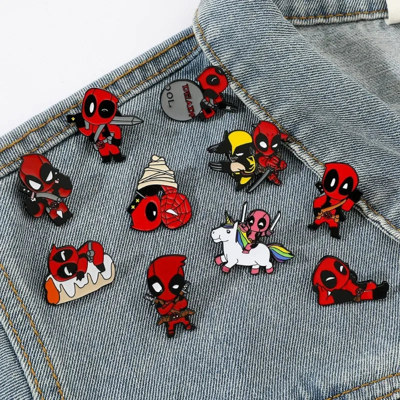 Deadpool & Wolverine Brooch Marvels Metal Badge Cartoon Anime Genre Character Originality Enamel Pin Backpack Accessories Gifts