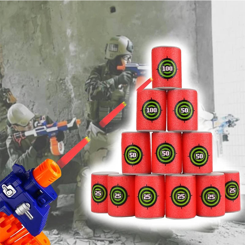 12PPCS EVA Foam Bullet Target Dart Toys for Nerf N-strike Blasters Fixed Elite Games Kids Training Supplies Toy