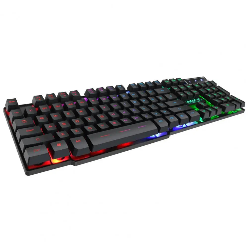 Gaming Keyboard Consumer Electronics Keyboard Tech Gadget with LED Light Useful Gamer Keyboard with Liquid Diversion Hole
