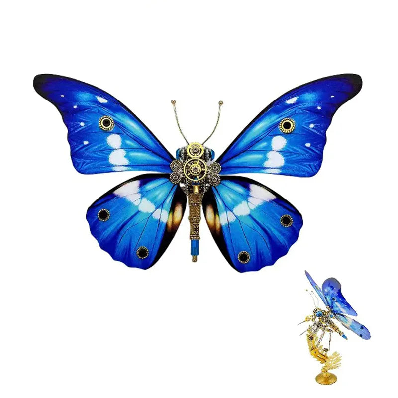 DIY Punk 3D Metal Puzzle Mechanical Assembly Butterfly Model Birthday Christmas Gift Puzzle Toy