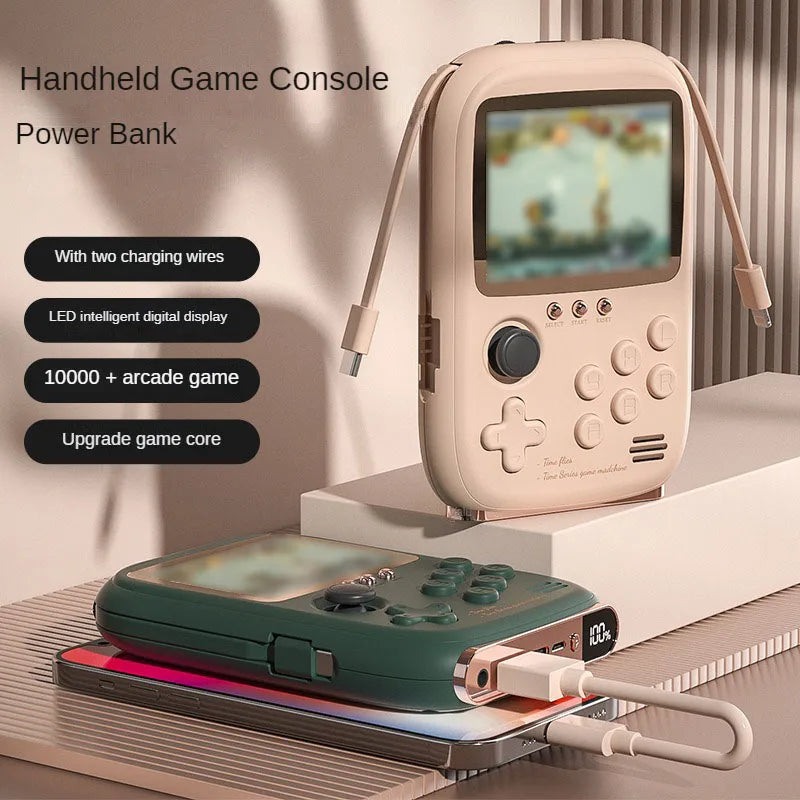 DY19 New Portable Retro handheld Game Console 6000Mah capacity Power Bank 3.2 Inch Soft Light Color Screen 10000+ Game