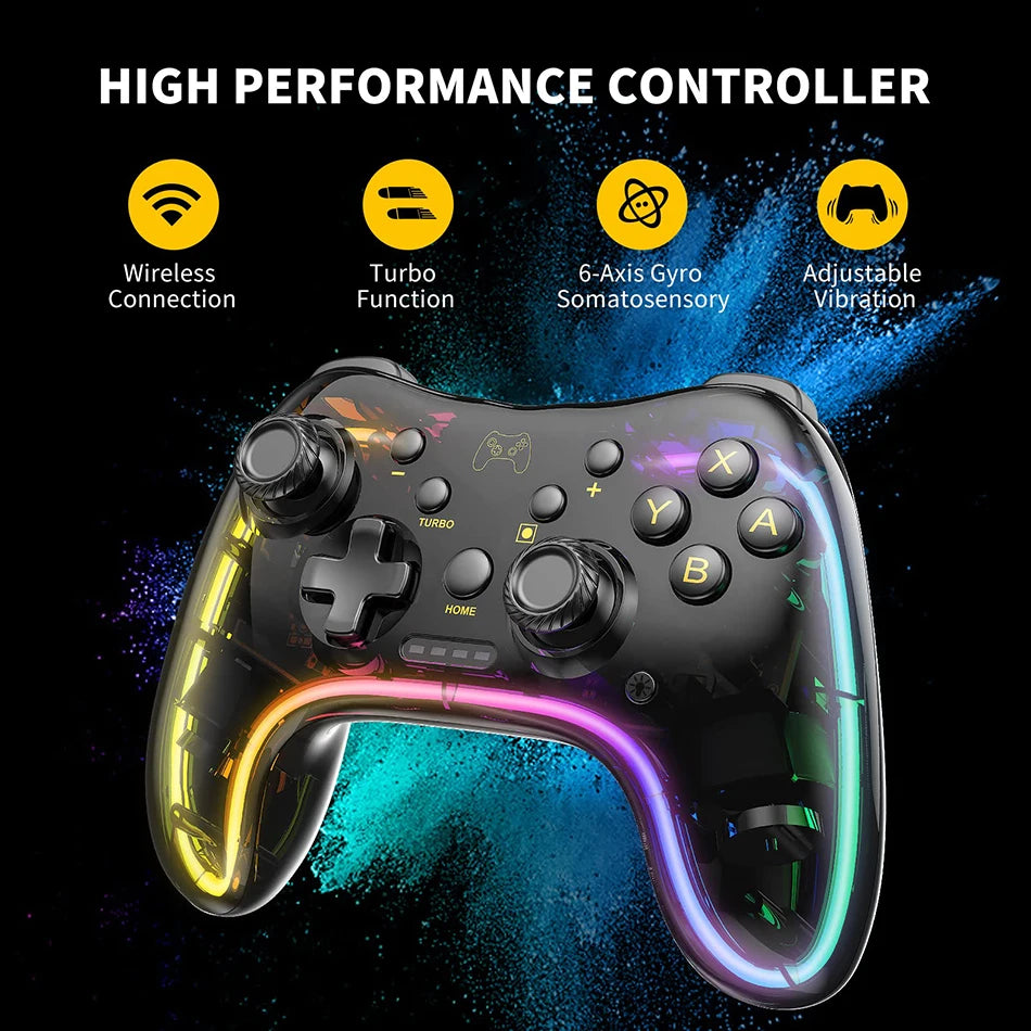 Wireless Switch Pro Controller 2022 New Switch Controller by APP Compatible Switch Switch Lite Switch OLED  Adjustable LED