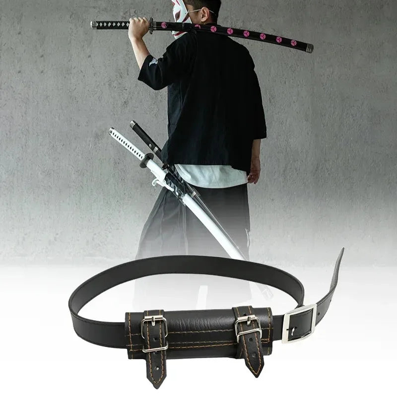 Katana Sword Belt Holster Demon Slayer Anime Cosplay Prop Japanese Samurai Katana Sleeve Waist Straps Sword Scabbard Belt Holder