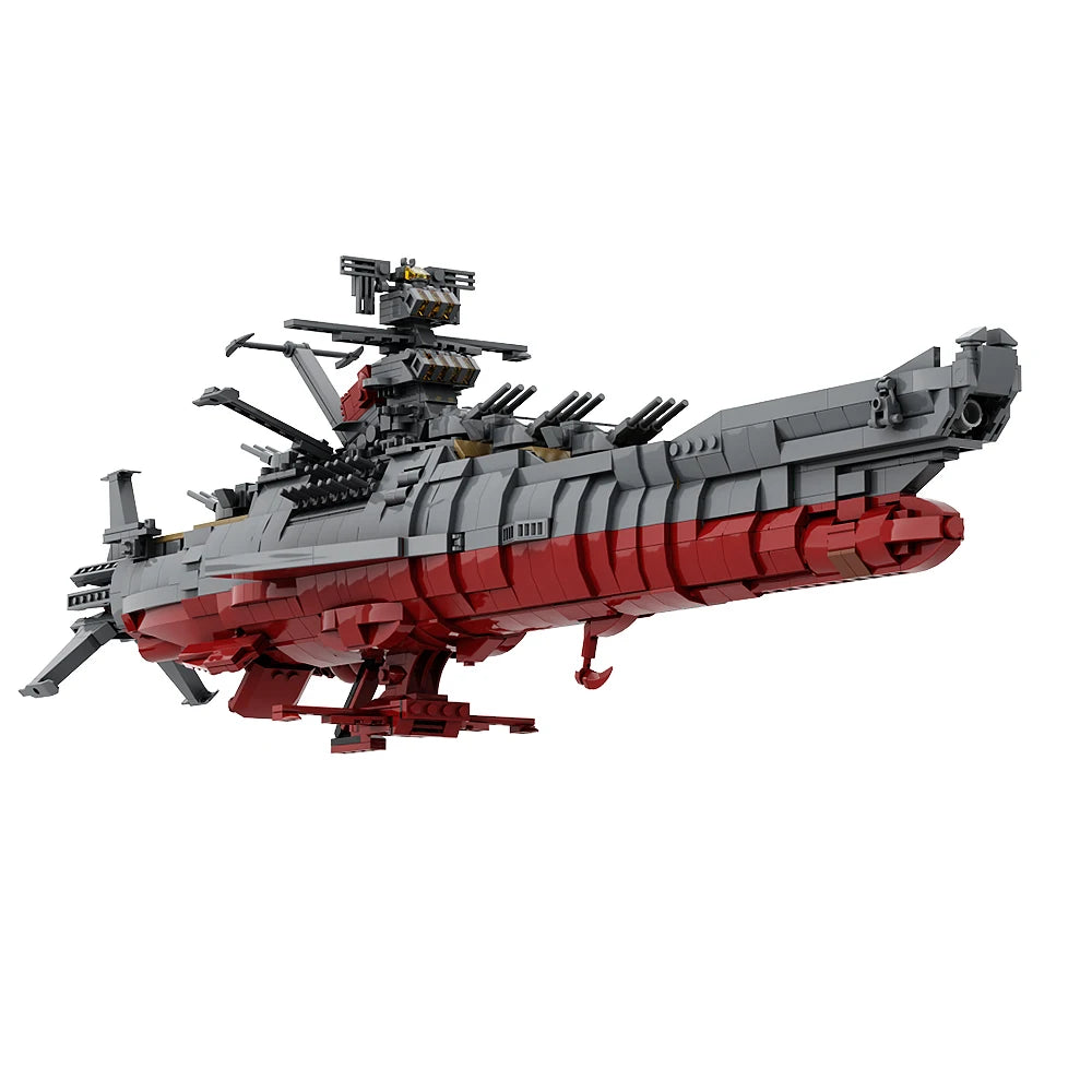 Moc Space Battleship Yamato Spaceship Building Blocks Model Military Weapon Space Ship Model Building Blocks Kids Adult Gifts