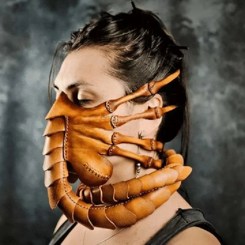 Halloween Scary Facehugger Scorpion Mask Alien Claws Insect Hug Face Latex Party Mask