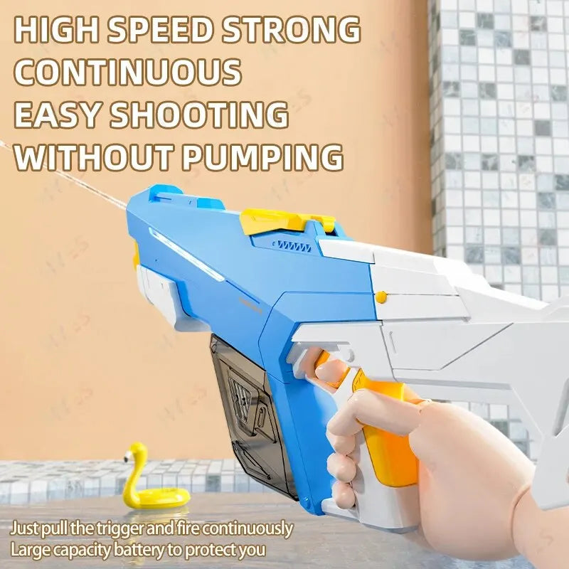 Summer New 3 in 1 Electric Absorbing Water Gun with Manual Launch Kids Adults Outdoor Beach Pool Water Fight Water Gun Toy Gifts
