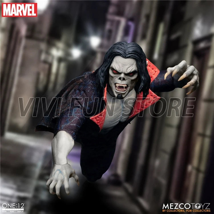 In Stock MEZCO Marvel Morbius The Living Vampire Comics Version  Action Figure Toy Model Michael Morbius Midnight Sons