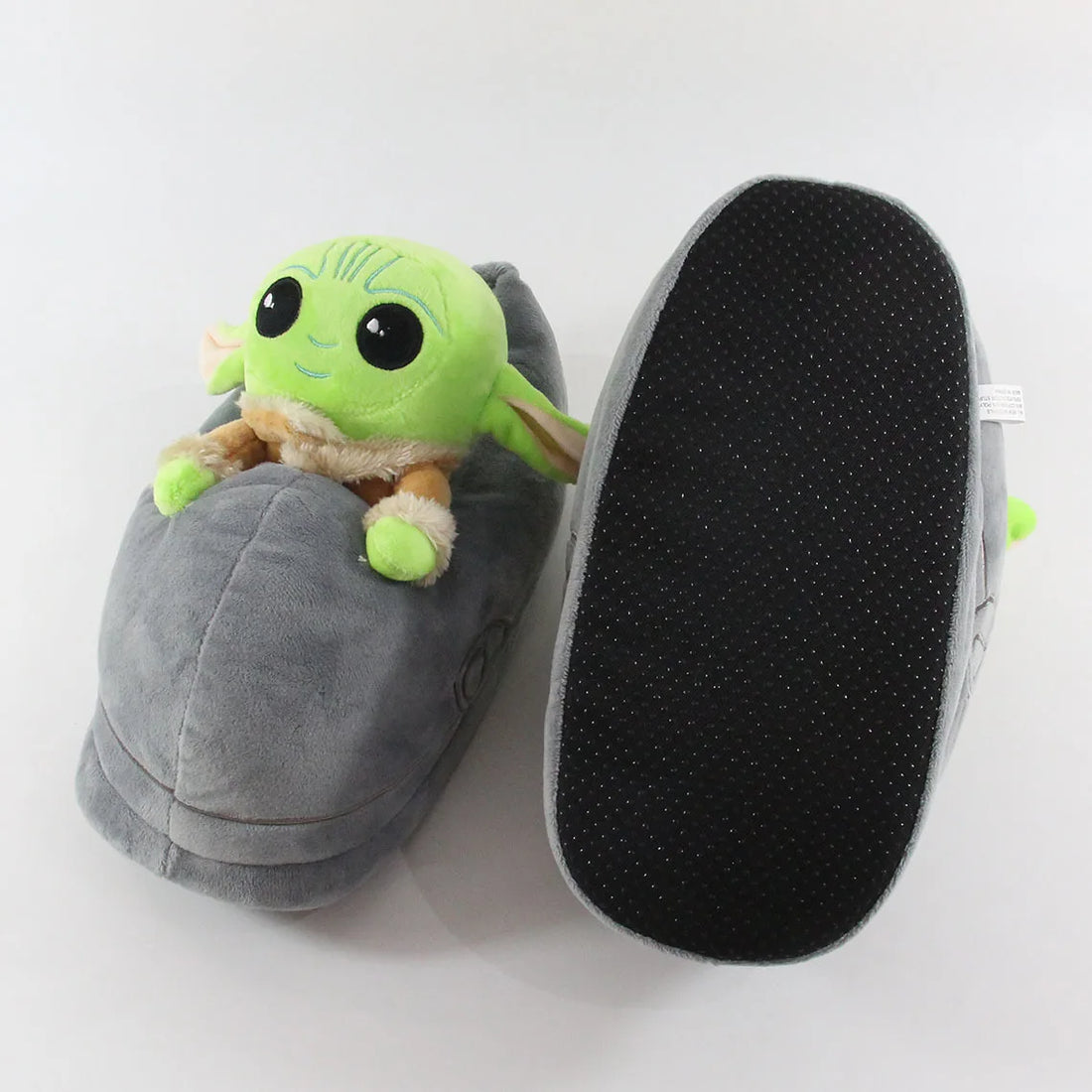 Cartoon Disney Bebe Baby Yoda Toys Star Wars Mandalorian Indoor Home Winter Warm Shoes Slippers Christmas Child Adult Gift