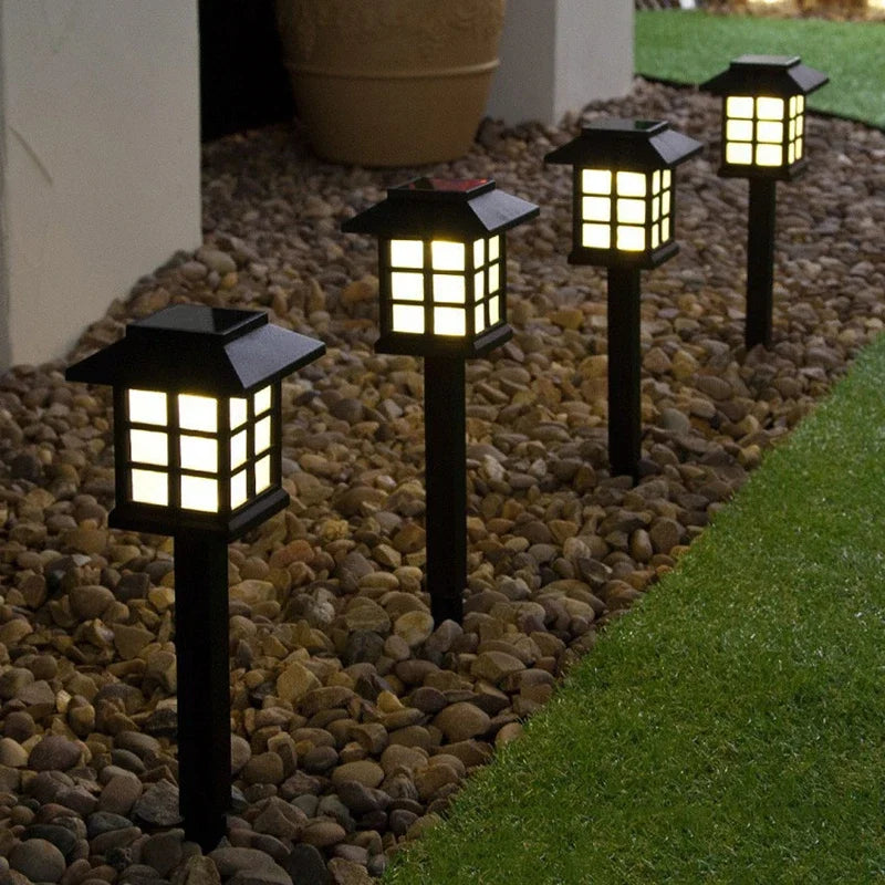 Solar LED Outdoor Garden Light Palace Lantern Waterproof Solar Powered Color-changing Ground Lawn Light Landscape Night Lantern