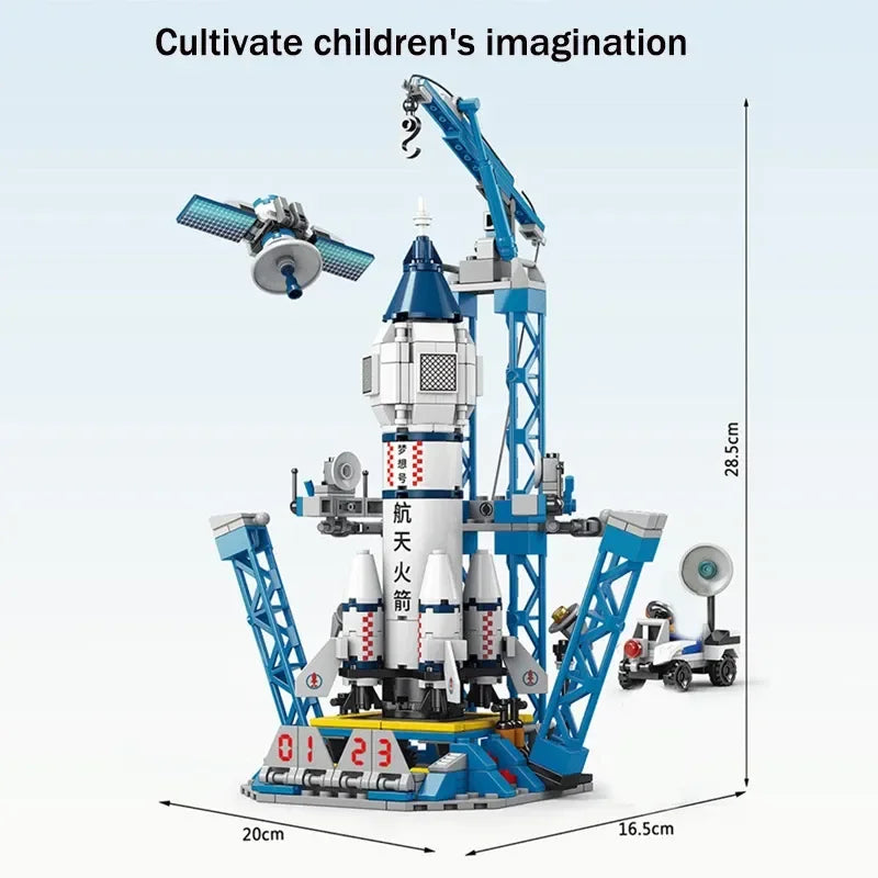 MOC Aviation Spaceport Model Space Shuttle Rocket Launch Center Construction Building Blocks Spaceship Kids Bricks Creative Toys