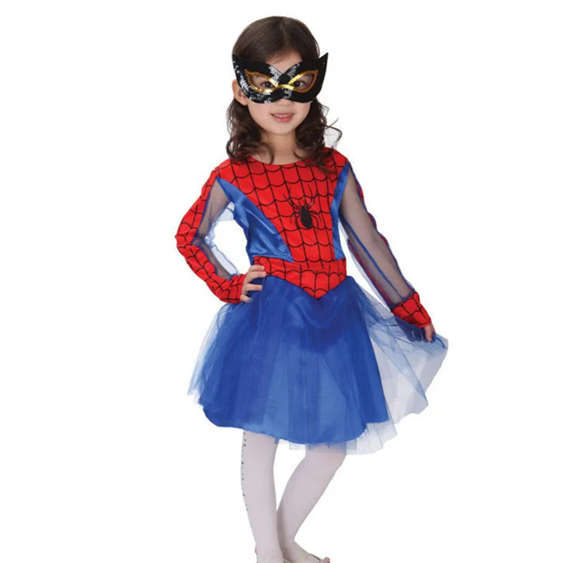 Carnival Spidergirls Costumes Cosplay Kids Children Superhero Dresses Fancy Birthday Party Cosplay Clothing
