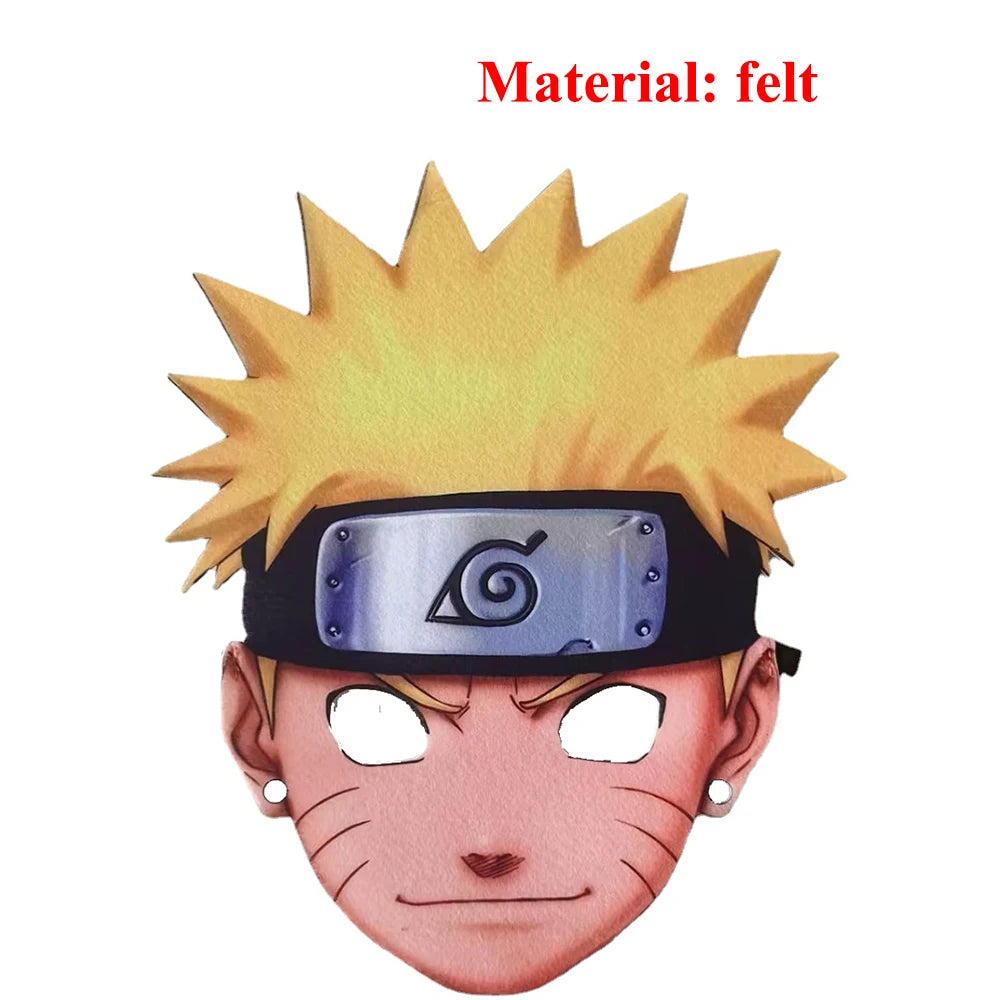 Kids Felt Mask Naruto Mask Cosplay Akatsuki Itachi Kakashi Mask Boys Girls Uchiha Madara Superhero Mask Christmas Halloween Gift