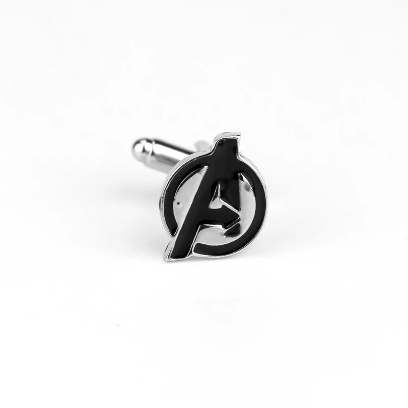 Marvel New Jewelry The Avengers Logo Enamel Cufflinf Men French Shirt Cuffs Fashion Cufflinks for Fans Quality Accessory Gifts