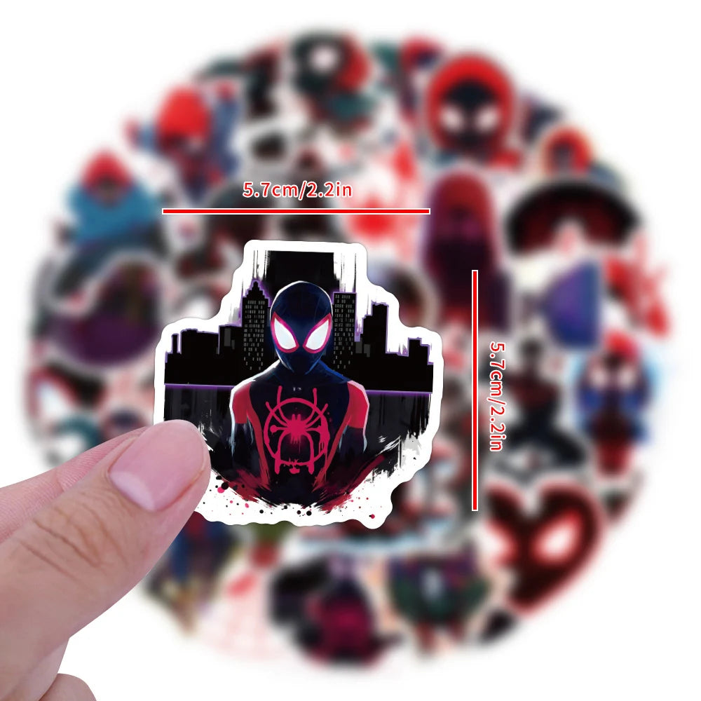 Miles Morales Spider-Verse stickers
Spider-Verse collectible stickers
Miles Morales vinyl decals
Spider-Man Miles Morales stickers
Disney Spider-Man stickers
Marvel hero stickers for laptops