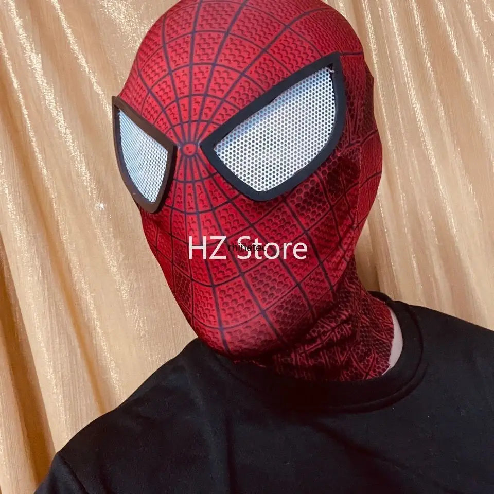 Marvel The Amazing Spider Man Mask Spiderman Full Head Cover Role Play Halloween Cosplay Replica for Birthday Christmas Gift