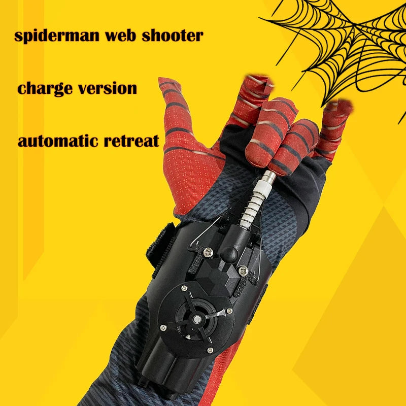 Spiderman Web Shooters Spider Man Wrist Launcher Upgraded Version Peter Parker Cosplay Gadgets Set Toys for Children Gift Kids