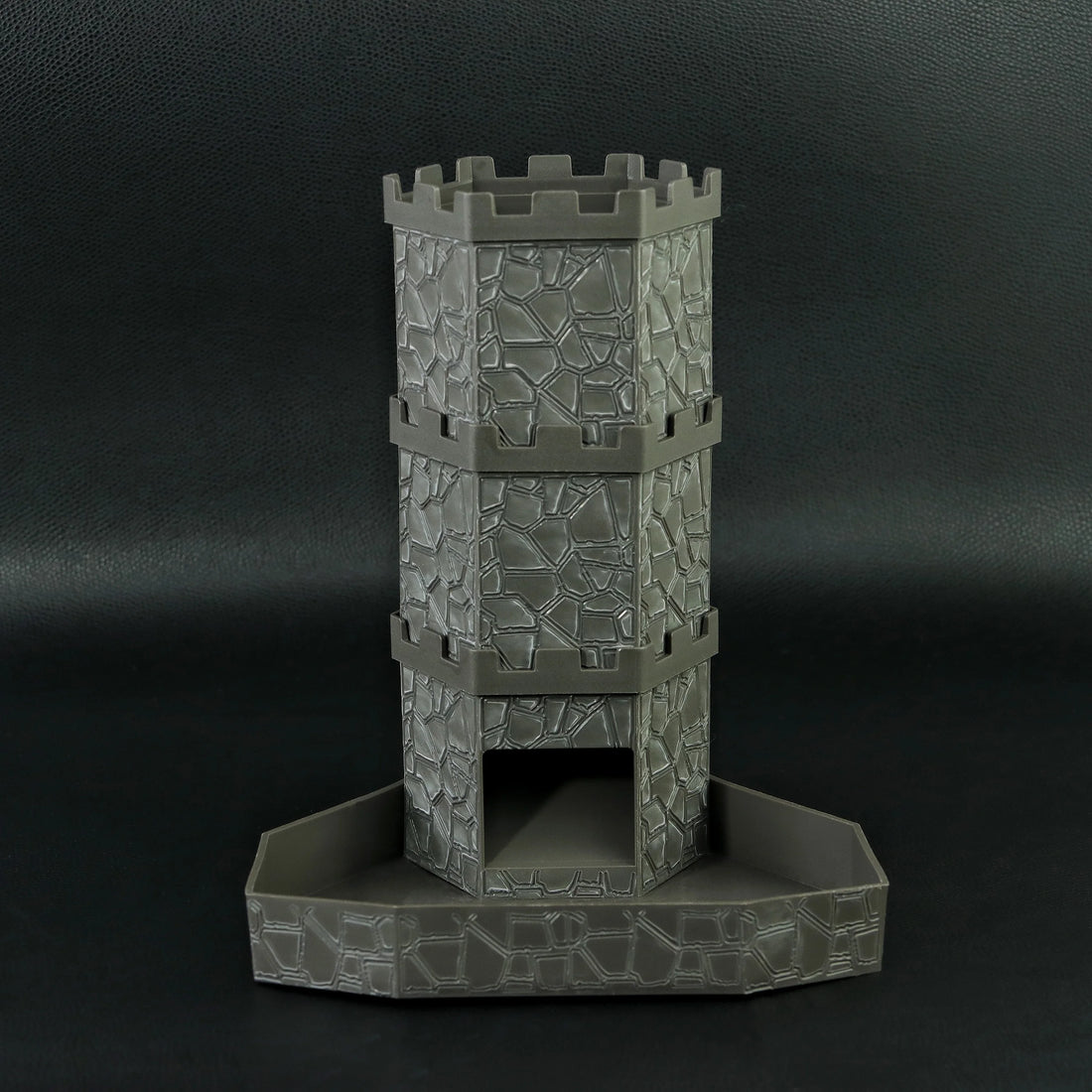 Dice Tower with Bricks Castle Pattern - Ideal for D&D Game RPG and Tabletop Gaming with Dice Rolling Tray