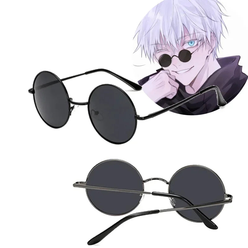 Gojo Satoru Glasses Anime Jujutsu Kaisen Gojo Satoru Black Glasses Eyewear Sunglasses High Quality Party Men Women Prop