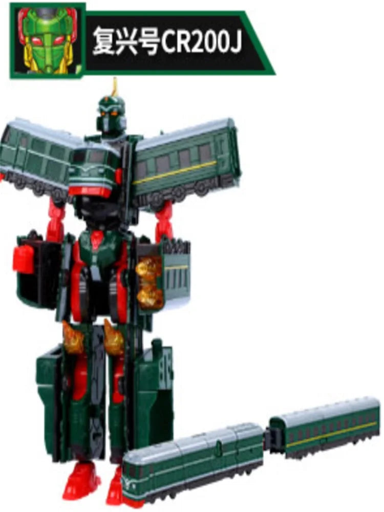 Transformation New Design Rescue Bots Internal Combustion Engine High Speed Rail Train Raiden 2 In 1 Combiner Figure Toys