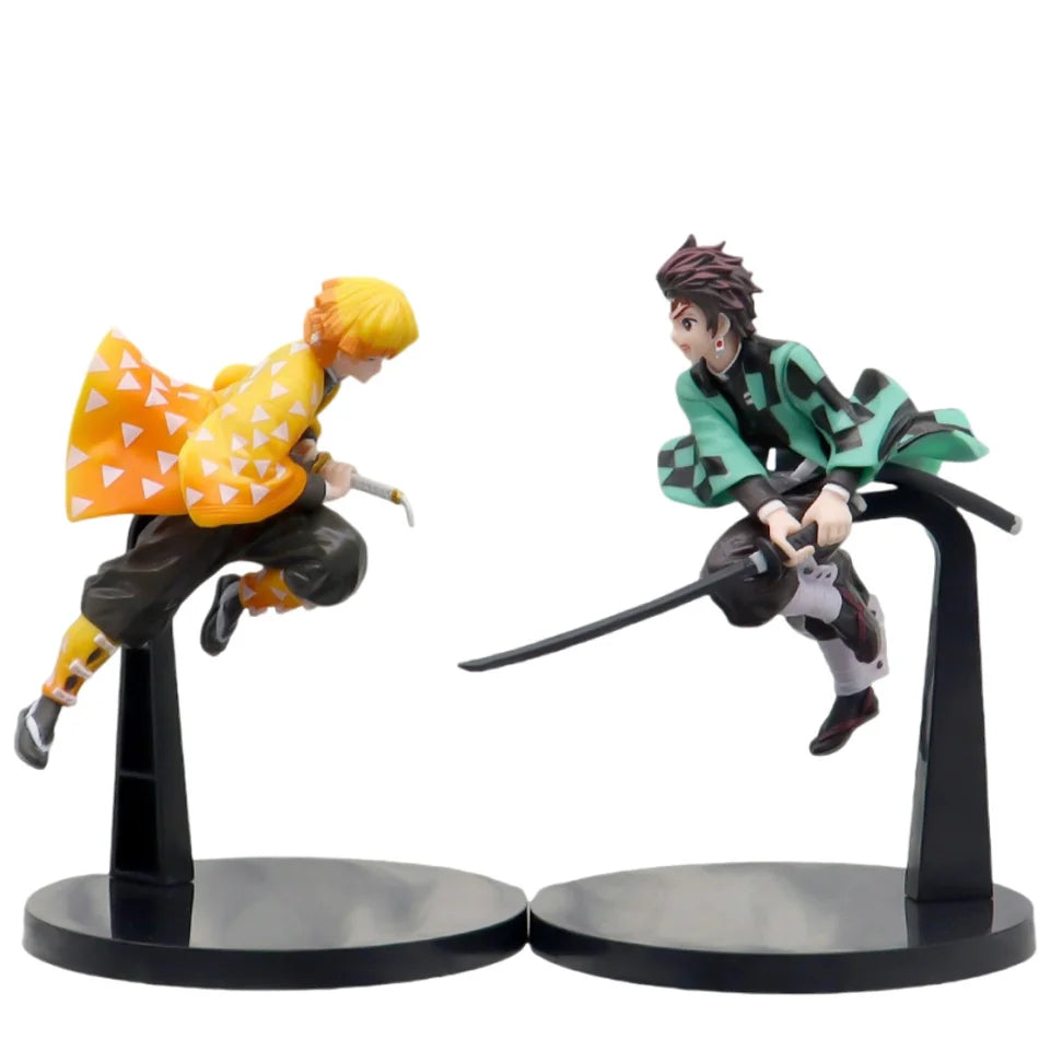 Anime Demon Slayer Kimetsu no Yaiba figure Kamado Tanjirou Action Figure Agatsuma Zenitsu Nezuko Warrior PVC Model Toys